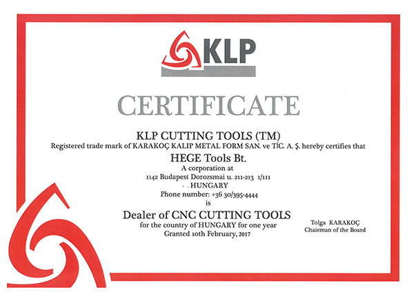 Distributor Certificate